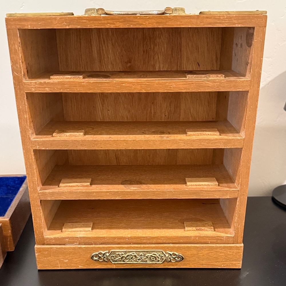 Wooden Jewelry Box with 4 Drawers with Handles - Picture 10 of 15